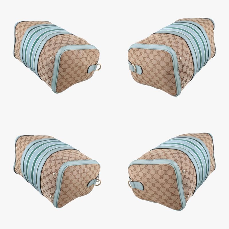 Guccisherry Line Blue And Beige And Multi-colored Canvas And Leather 247205e0131