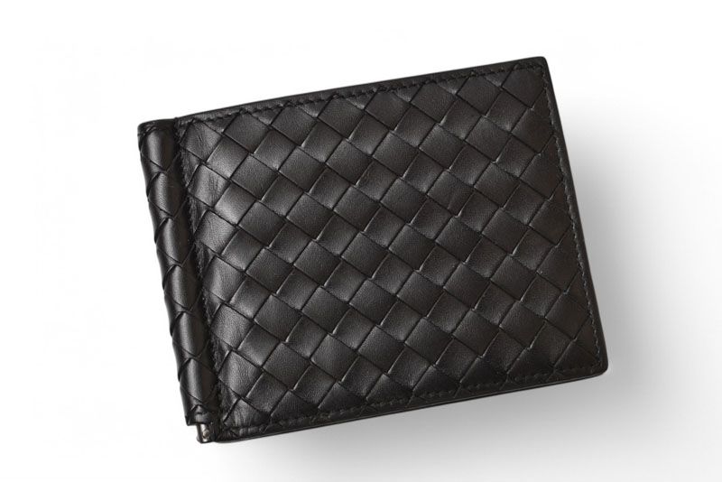 Bottega Veneta Wallet Money Clip Bottega Veneta Fold Wallet Calf Black 123180