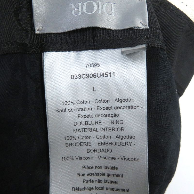 DIOR Om Cactus Jack 22AW Travis Scott 033c906u4511 Bucket Hat Black L Made In