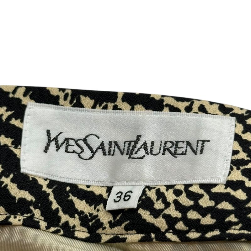 Yves Saint Laurent Open-Collar All-Over Print Blouse Open-Collar All-Over Print