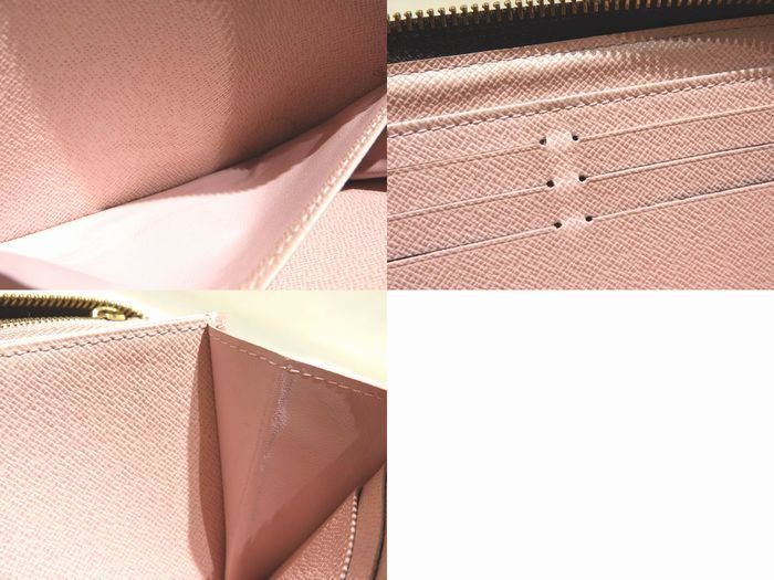 Louis Vuitton Zippy Wallet Long Wallet N60046 Damier Rose Ballerine Ladies Pink