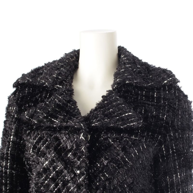 Chanel 13-14aw Wool Nylon Metallic Earth Button A-line Jacket Outerwear P46961