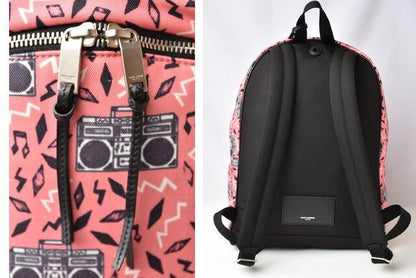 Saint Laurent Backpack Saint Laurent Bag Canvas Music Pink 534967 Hpm1f 5563