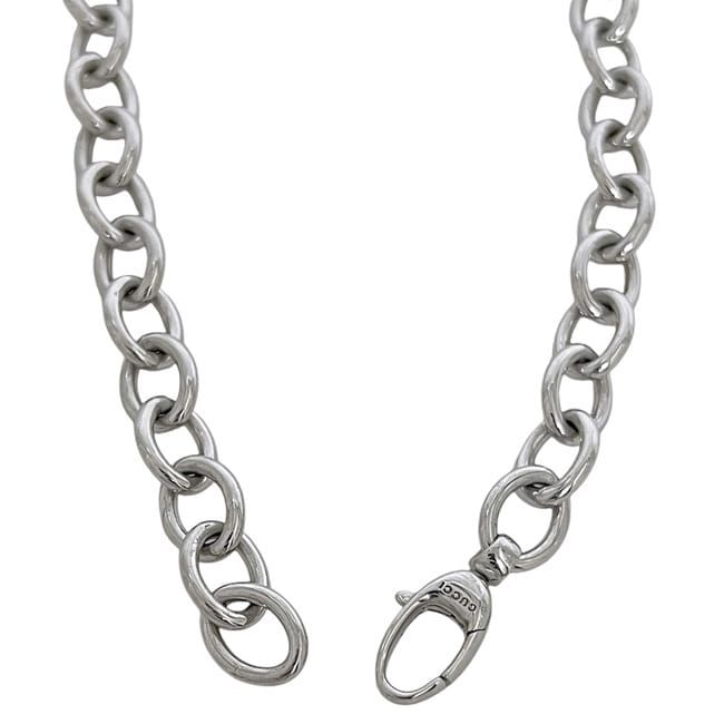 Gucci Necklace 5charm Silver Polished Excellent Condition Ag 925