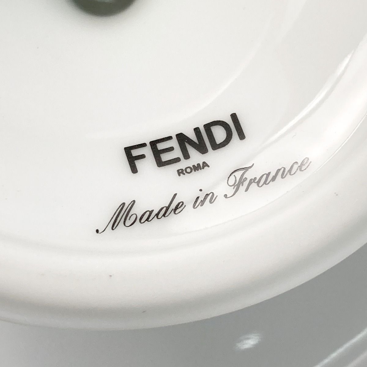 Fendi Orlock Logo Cake Stand Plate Tableware Collection Porcelain with Box
