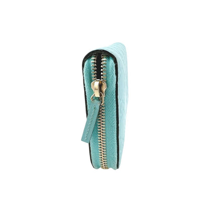 Gucci Guccissima Round Long Wallet GG Light Blue