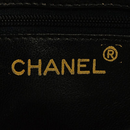Chanel Matelasse Shoulder Bag Lambskin Black Gold Hardware Coco Mark Fringe