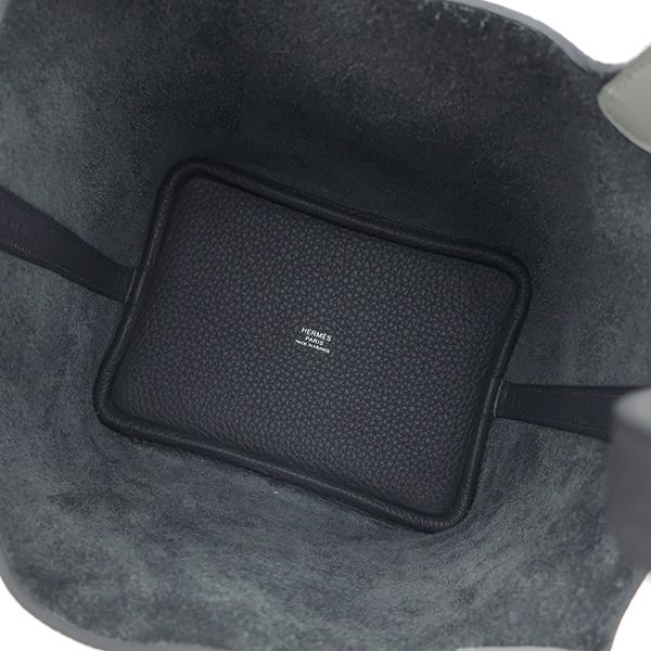 Hermes Handbag Picotin Lock PM Eclat Taurillon Clemence Vorsoft Ardoise × Gris