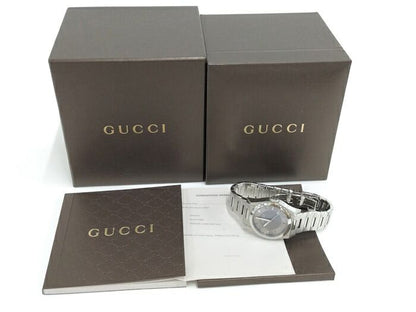 Gucci Watch Boys Size Pantheon Quartz SS Champagne Gold Dial 1154