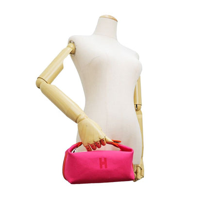Hermes Brid A Black PM Handbag Pouch Hibiscus Pink