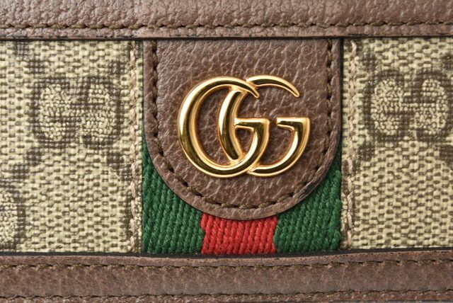 Gucci Card Case Business Card Holder Gucci Beige Brown 5523159 96iwg 8745