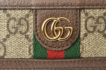 Gucci Card Case Business Card Holder Gucci Beige Brown 5523159 96iwg 8745