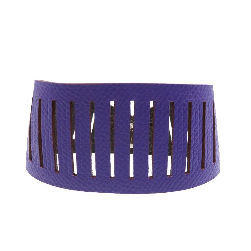 Hermes Petite Ash Bracelet Reversible Vaux Epson Togo Silver Hardware Anemone