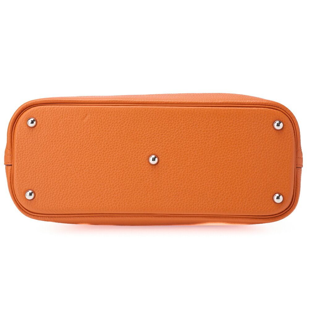 Hermes Bolide 35 Handbag Shoulder Bag Taurillon Clemence Orange Orange (silver