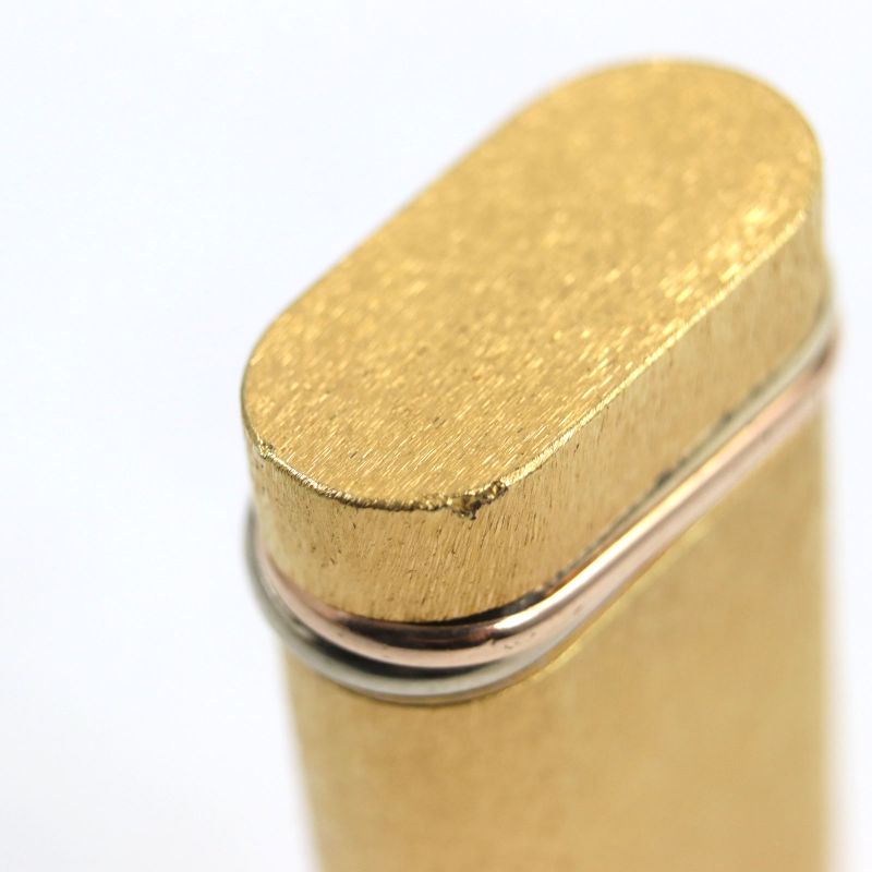 Cartier Trinity Oval Roller Lighter Gold Swiss Made Confirmed Ignition Men's