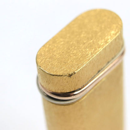Cartier Trinity Oval Roller Lighter Gold Swiss Made Confirmed Ignition Men's