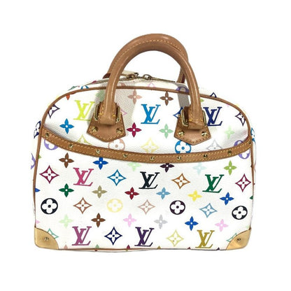 Louis Vuitton Handbag Trouville M92663 Monogram Multicolor Canvas Bronze White