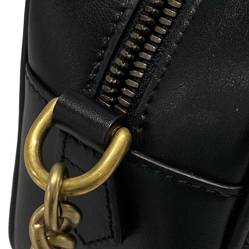 Gucci Shoulder Bag GG Marmont 447632 Black Quilted Leather