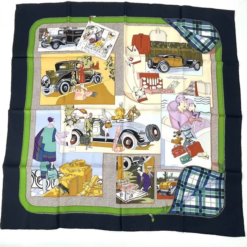 Hermes Scarf Carre 90 Automobile Comfort En Automobile Silk Scarf Multicolor