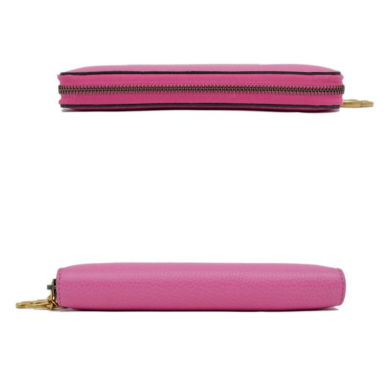 Gucci GG marmont Zip Around 409392 1147 Pink Long Wallet