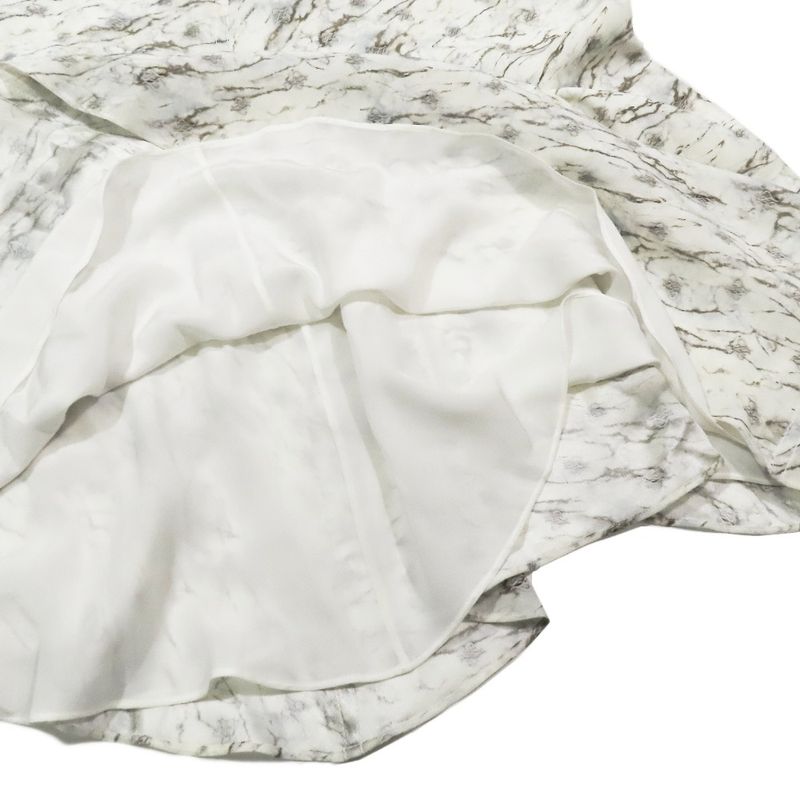 Unused 21 Fendi Calligraphy Ff Logo Zucca Asymmetrical Flared Skirt Long Mimore