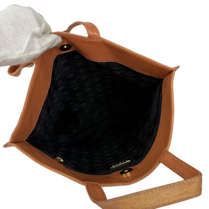 Loewe Anagram Logo Mini Tote Handbag Pink Beige Lame Metallic