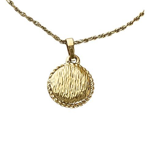 Christian DIOR Necklace Round Gold Plated Gold