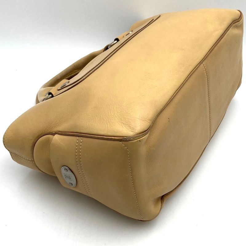 Celine CE00 13 Boogie Bag Handbag Beige Leather Women Men Fashion