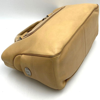 Celine CE00 13 Boogie Bag Handbag Beige Leather Women Men Fashion