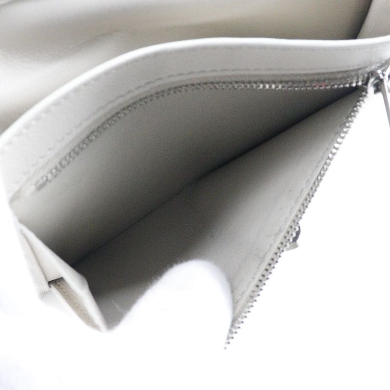 Celine Medium Strap Calf Black/beige Women's Fold Wallet