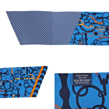 Hermes Maxi Twill - Molle Etres Blue - Orange Yellow Blue Silk Scarf