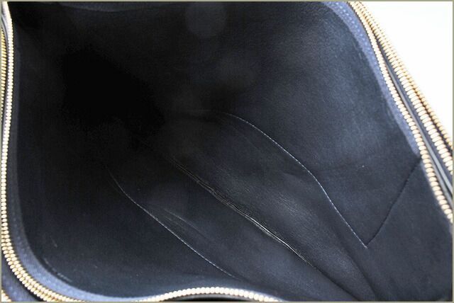 Celine Shoulder Bag Clutch Bag Celine Lambskin Large Trio Black Silver 2way