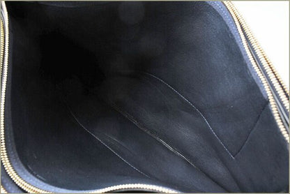 Celine Shoulder Bag Clutch Bag Celine Lambskin Large Trio Black Silver 2way