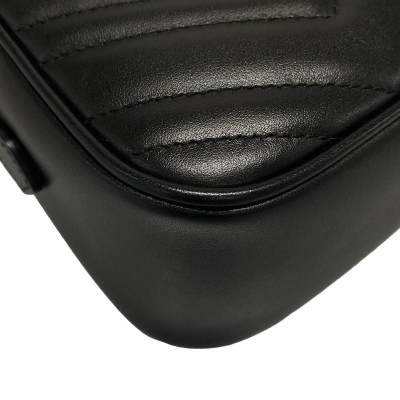 Gucci Shoulder Bag GG Marmont 447632 Black Quilted Leather