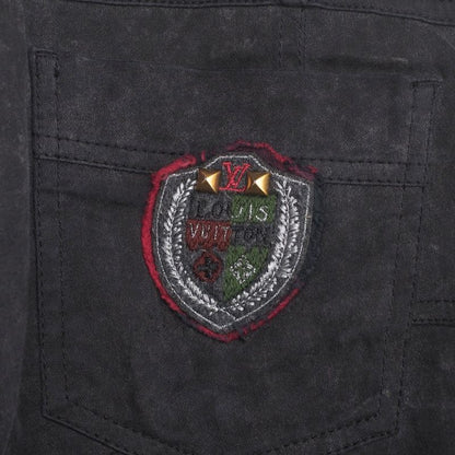 Louis Vuitton Cropped Pants Size 42 Cropped Tapered Emblem Patch Aged Finish