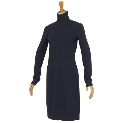 Hermes Dress High Neck Knit Wool Silk T