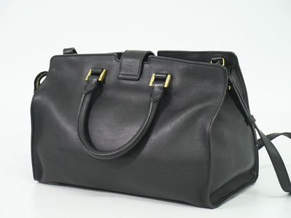 Authentic Saint Laurent Petit Cabas Su Y-line 2WAY Shoulder Bag Handbag