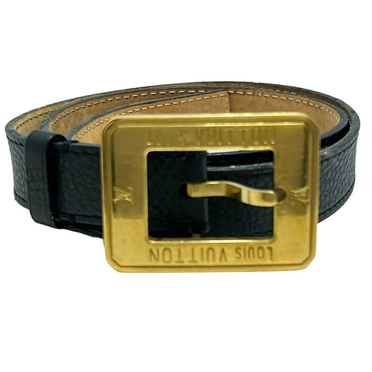 Louis Vuitton Belt 85/34 - Black Leather