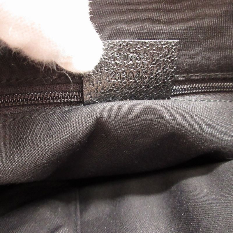 Gucci Abby 130738 GG Canvas Leather Hobo Black Shoulder Bag 1650 Gucci