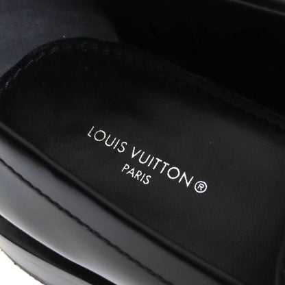 Louis Vuitton Connelly Line Square Toe Logo Leather Coin Loafer Black 35.5