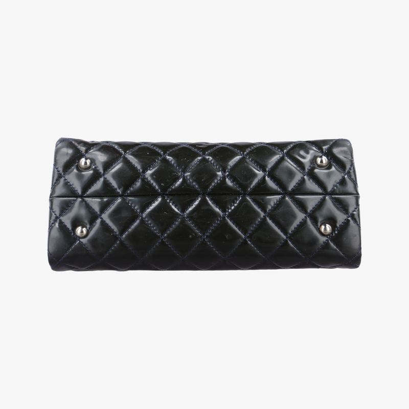 CHANEL  Matelasse Coco Mark GST Navy Patent A6573417188712