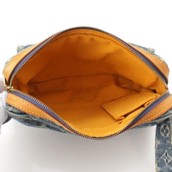 LOUIS VUITTON Monogram Denim Bum Bag Waist Bag Pouch Blue