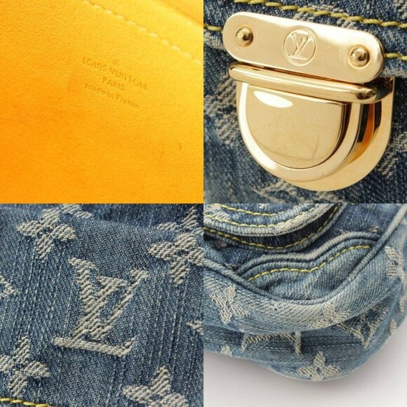 LOUIS VUITTON Monogram Denim Bum Bag Waist Bag Pouch Blue