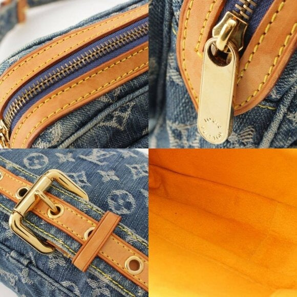 LOUIS VUITTON Monogram Denim Bum Bag Waist Bag Pouch Blue