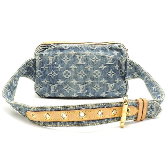 LOUIS VUITTON Monogram Denim Bum Bag Waist Bag Pouch Blue