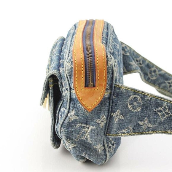 LOUIS VUITTON Monogram Denim Bum Bag Waist Bag Pouch Blue