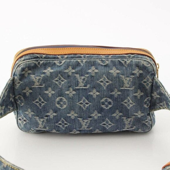 LOUIS VUITTON Monogram Denim Bum Bag Waist Bag Pouch Blue