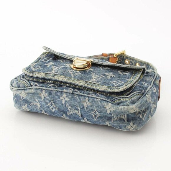 LOUIS VUITTON Monogram Denim Bum Bag Waist Bag Pouch Blue