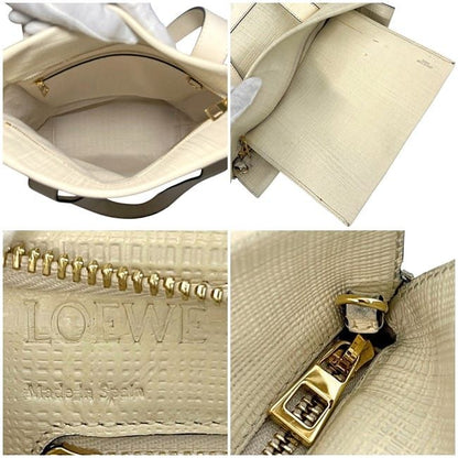 Loewe 2way Bag Shopper Bag Ivory White Linen