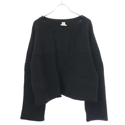 Hermes Jacquard Knit Bolero Cardigan Black 40